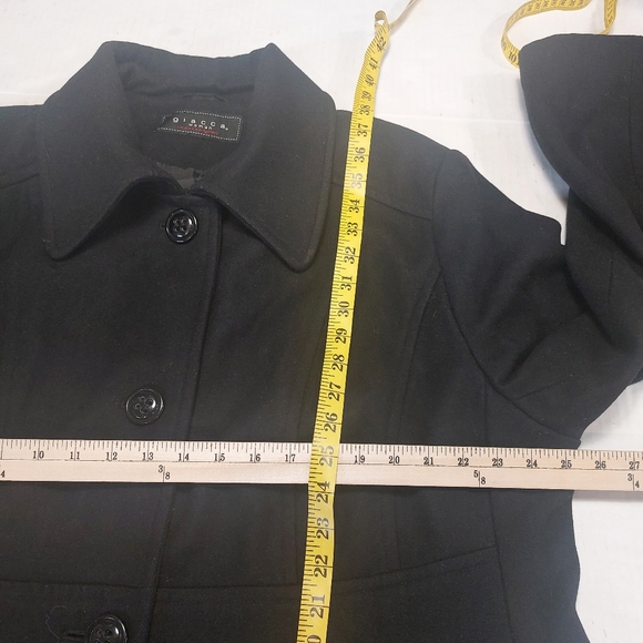 Giacca Gallery Black Wool Coat - Picture 9 of 15